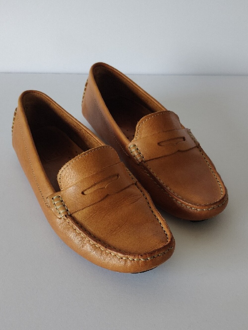 Mercanti Fiorentini Brown Leather Slip-On Driving Loafers Made In Brazil
